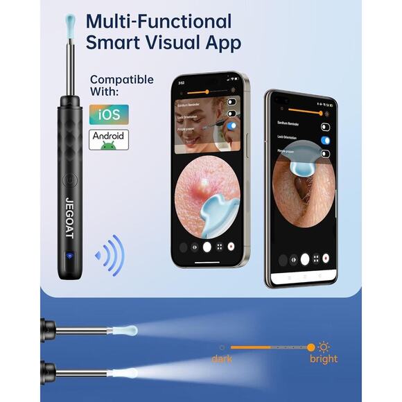 Ear Wax Removal Tool Ear Cleaner with HD Camera Ear Scope 6 LED Lights 12 Picks - Picture 7 of 13